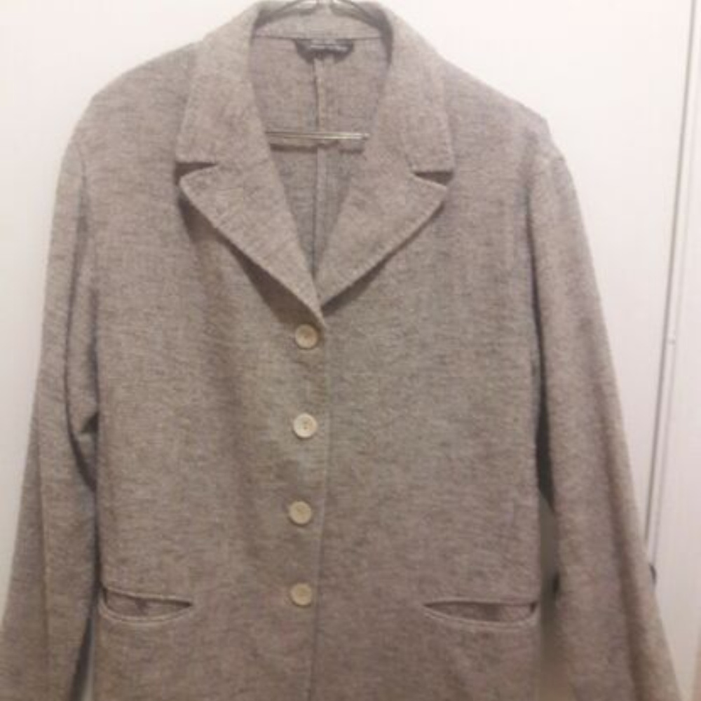 VtgTombolini Alpaca and Wool Button Front Coat